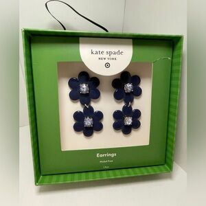 Kate Spade Dark Blue Floral Earrings